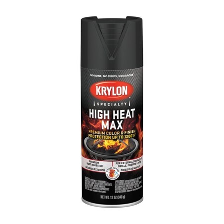 Krylon 12 OZ BLACK HIGH HEAT MAX K01607777
